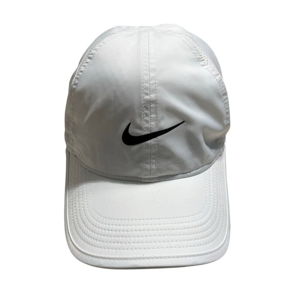 Nike Dri-Fit Featherlight Performance Hat Cap White One-Size Unstructured